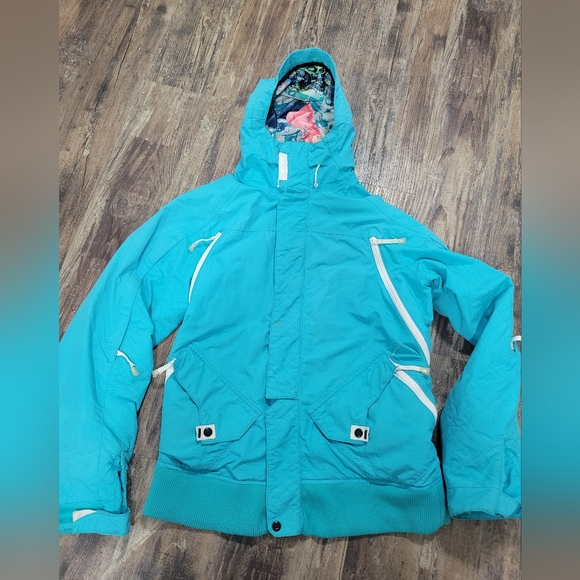 Oakley fari jacket anorak Turquoise Ski Snowboard Jacket  Women’s small - Picture 1 of 7